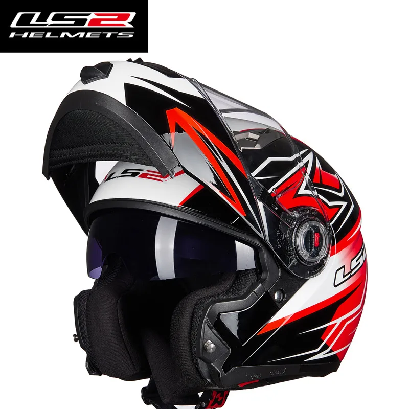 17 LS2 FF370 флип-ап мото rcycle шлем для мужчин и женщин двойной козырек с внутренним солнечным щитом LS2 управление модульные мото шлемы - Цвет: 17