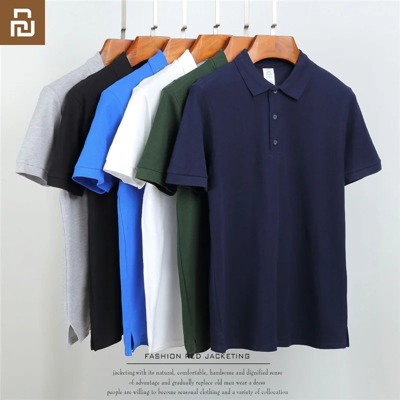 

New Youpin Summer New Men's Short-sleeved Polo Shirt To Increase Cotton Men's Lapel Loose Comfortable Cotton Sport T-Shirt