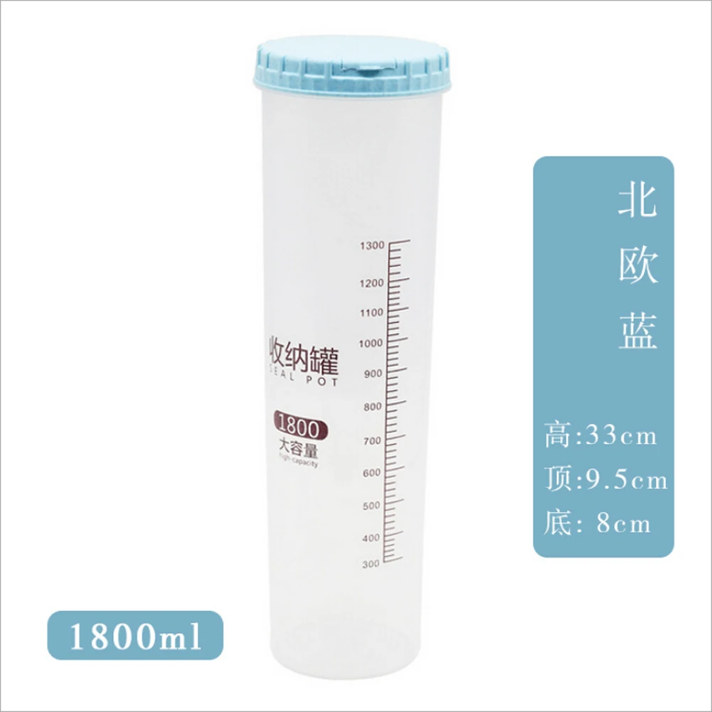 blue 1800ml Кухня сушеная еда крупа мука макаронные изделия контейнер для таблеток контейнер для риса герметичная коробка - Цвет: blue 1800ml