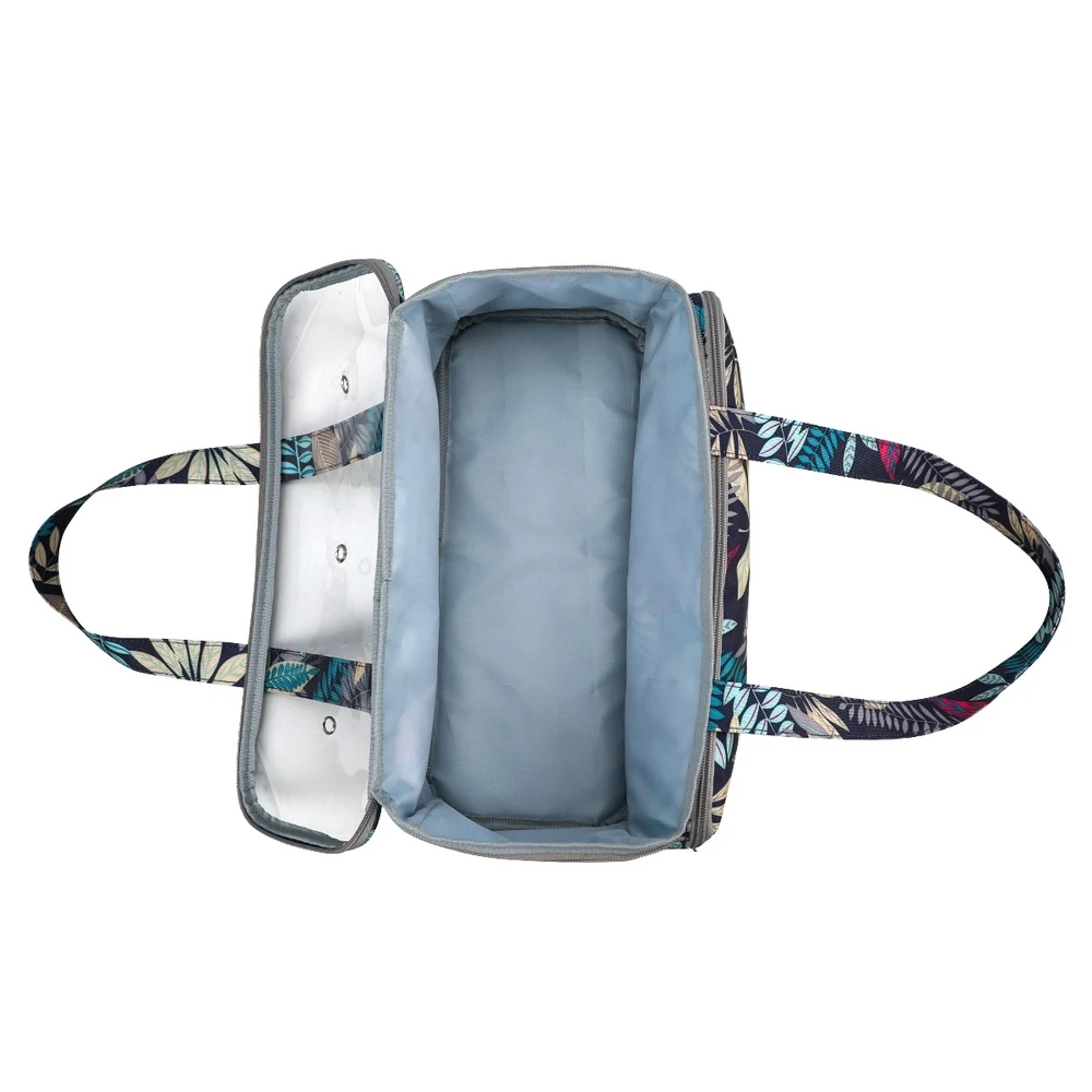 

Wool Storage Bag Blue Leaves with Shoulder Strap Square Bag Wool Storage Bag Shopping Bag Portable Home Storage Bag