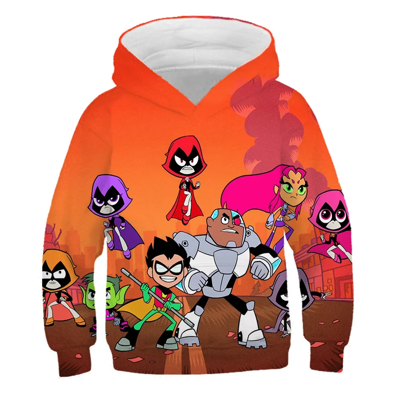 

HOT Boys Girls Sweatshirt Teening Titans GO Kids 3D Hoodies Autumn Clothes Long Sleeve Cartoon Top Tees Children Clothing Jacket