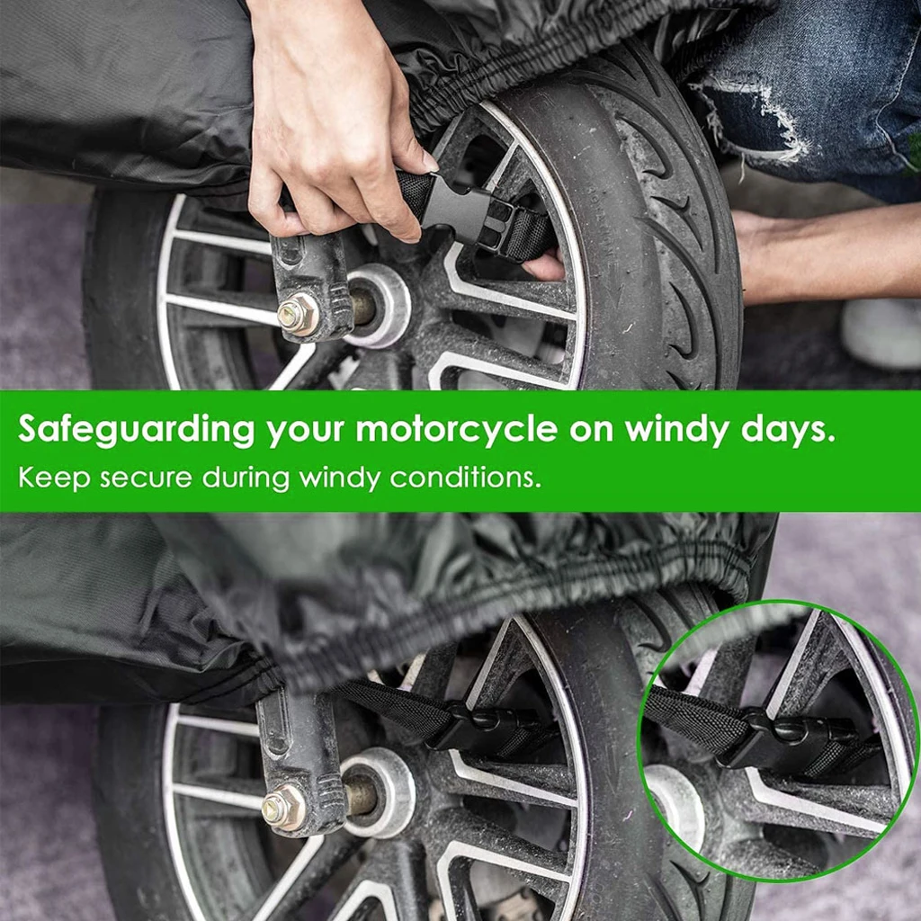 

Motorcycle Cover-All Season Waterproof Outdoor Sun Protection Fit up to 96.5