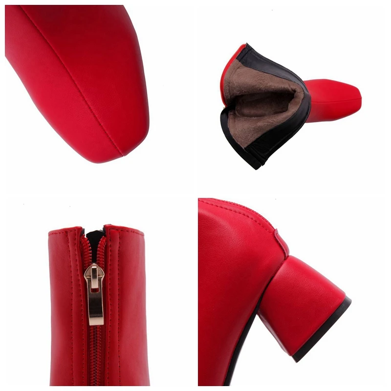 ASILETO/ботильоны для женщин острый носок искусственная замша квадратный каблук