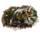 Настенные наклейки с динозаврами из парка Юрского периода для детской комнаты, спальни, домашний декор, ПВХ Наклейка на стену настенный плакат