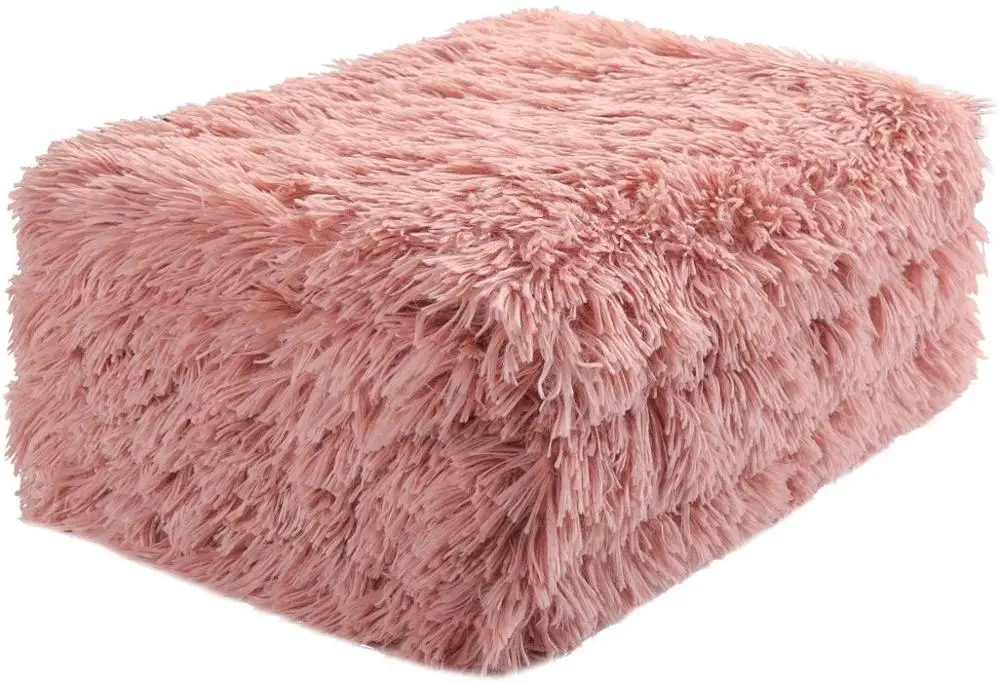 Роскошное длинное плюшевое одеяло пушистое меховое Фланелевое покрывало