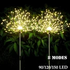 Уличный светодиодный фонарь на солнечной батарее, s, фейерверсветильник, Одуванчик, газонные лампы, 90120150 светодиодов для садаландшафтасветильник чного декора