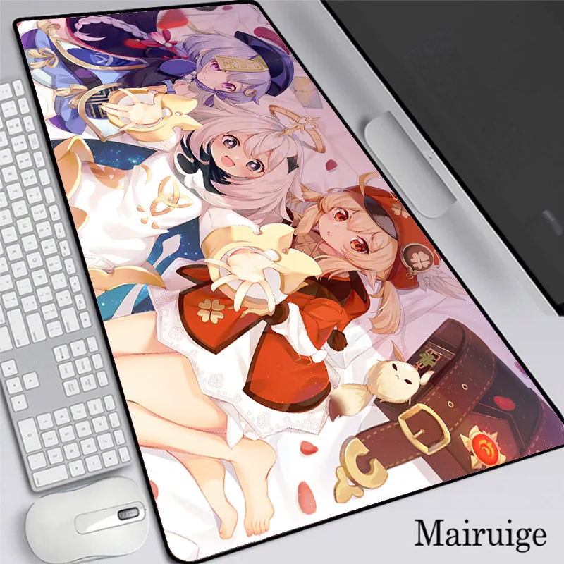 

Большой игровой коврик для мыши Mairuige, резиновый геймерский коврик для клавиатуры и ПК с фиксируемым краем, 400x900 мм, XXL, Настольный коврик для ...