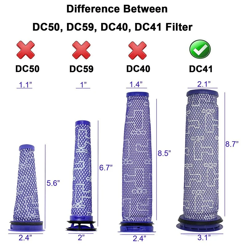 Горячие 2 пакета HEPA Post фильтры и предварительно Замена для Dyson DC65 DC66 DC41 UP13 UP20