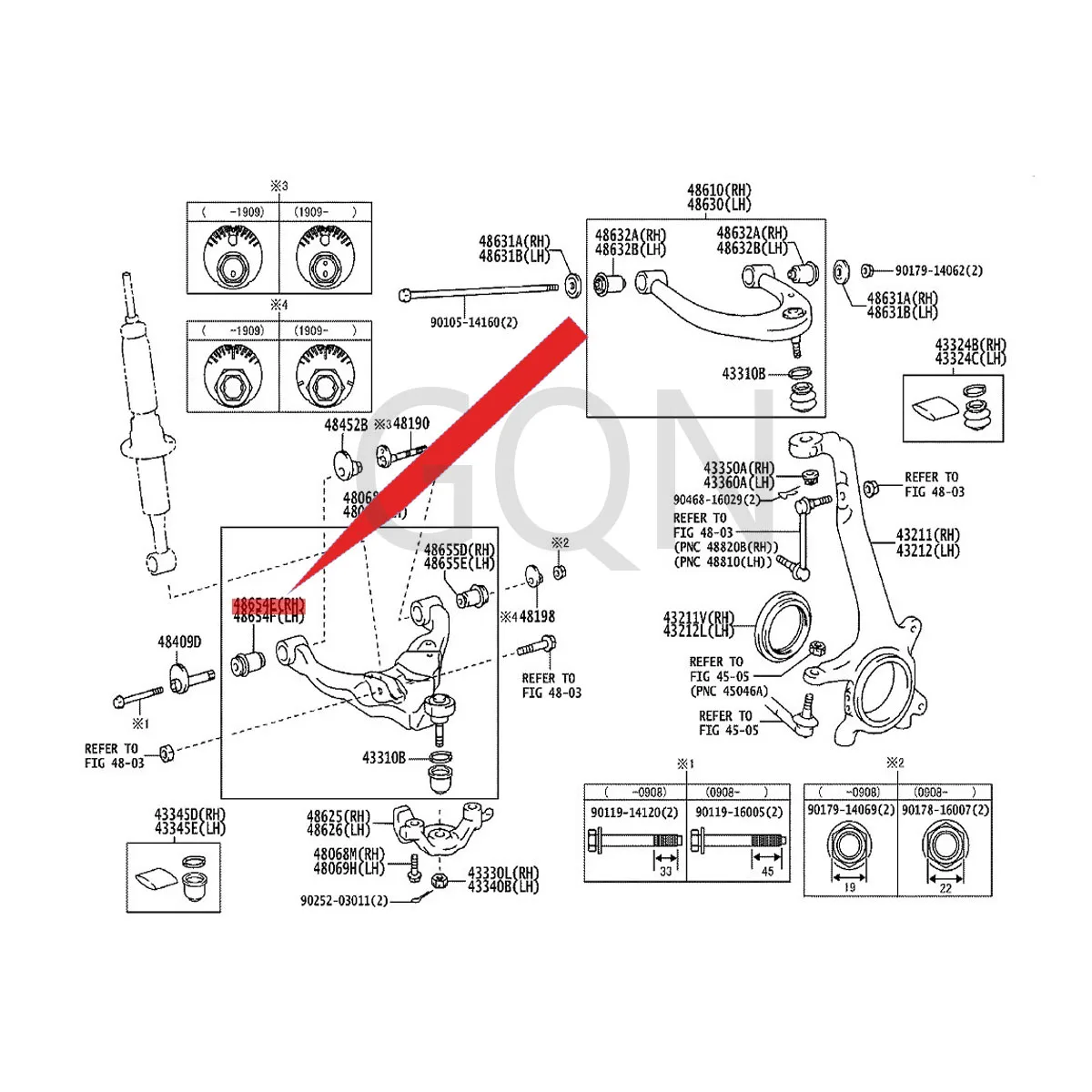 

Right front lower arm bushing 2007-Toy ota FJC RUI SER HIL UXS URF LAN DCR UIS ERP RA DO front lower suspension rubber sleeve