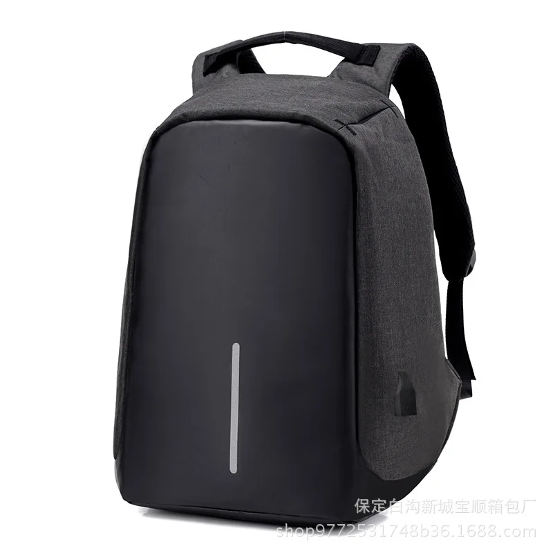 black Рюкзак для ноутбука с защитой от кражи USB, водонепроницаемый для мужчин, бизнес рюкзак большой емкости, Мужская школьная сумка для компьютера, дорожная сумка - Цвет: black