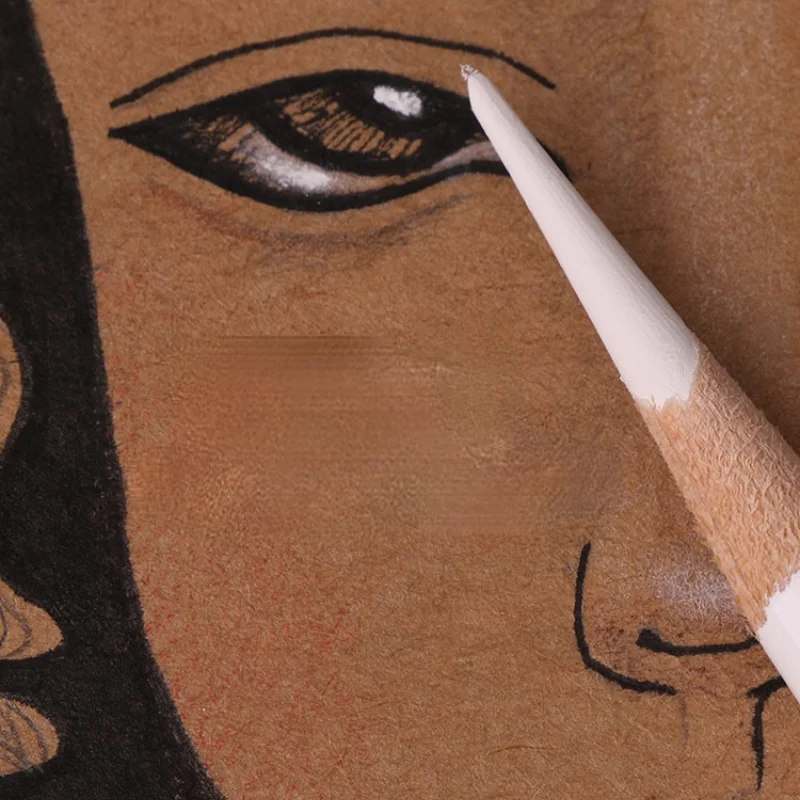 

3 Pieces In A Box of White Sketch Charcoal Soft High Gloss Smooth Painting Pencil Art Examination Essential Art Supplies