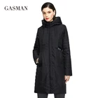 GASMAN женские весенние куртки 2022 тонкая хлопковая куртка средней длины парки с карманами капюшоном модное повседневное женское осеннее пальто 20176
