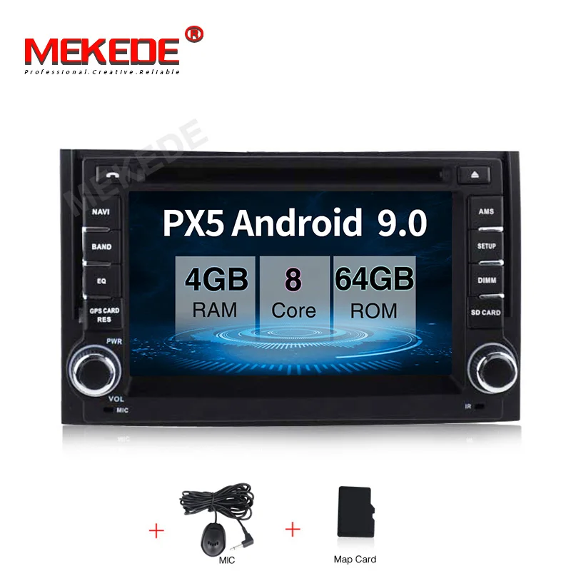 64G CAR DVD MEKEDE 2din PX5 4+ 64G Android 9,0 Автомобильный мультимедийный dvd-плеер для hyundai H1 grand starex 2007- gps, DVD, радио, WiFi BT - Цвет: 64G CAR DVD