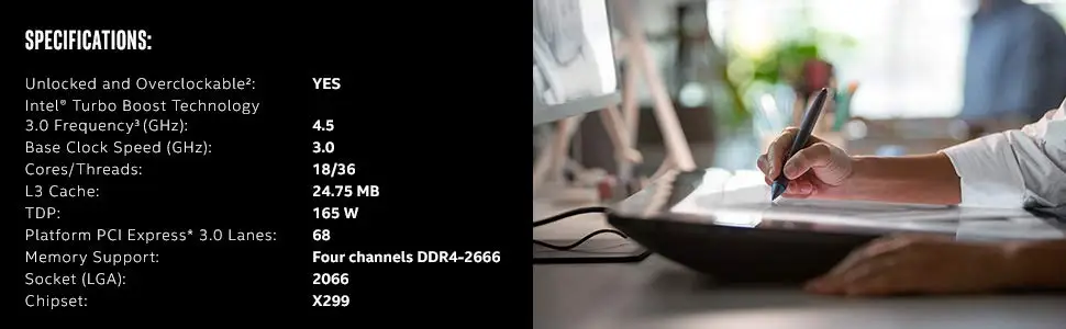 Процессор Intel Core i9-9980XE Extreme Edition 18 ядер до 4,4 ГГц Turbo разблокированные LGA2066 X299 серии 165 Вт процессоры(999AD1