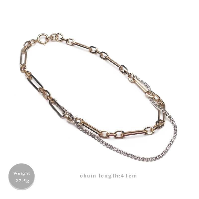 

Amorita boutique Fashion double metal punk necklace