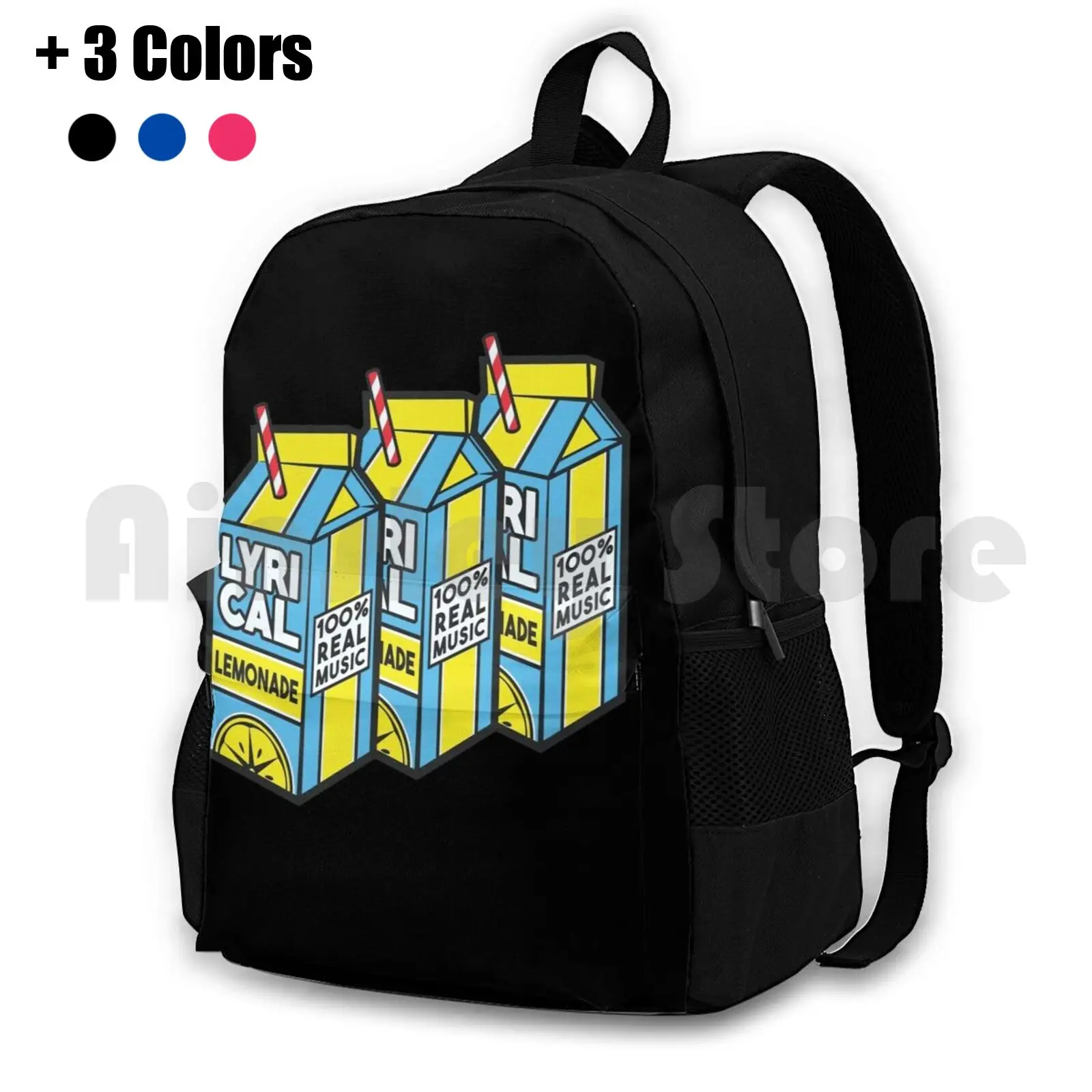 

Lemonade Outdoor Hiking Backpack Waterproof Camping Travel Lyrical Music Logo