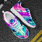 Кроссовки HYCOOL для мужчин и женщин, мягкая спортивная обувь с абстрактным цифровой печатью, на шнуровке, для бега, тенниса, мячей