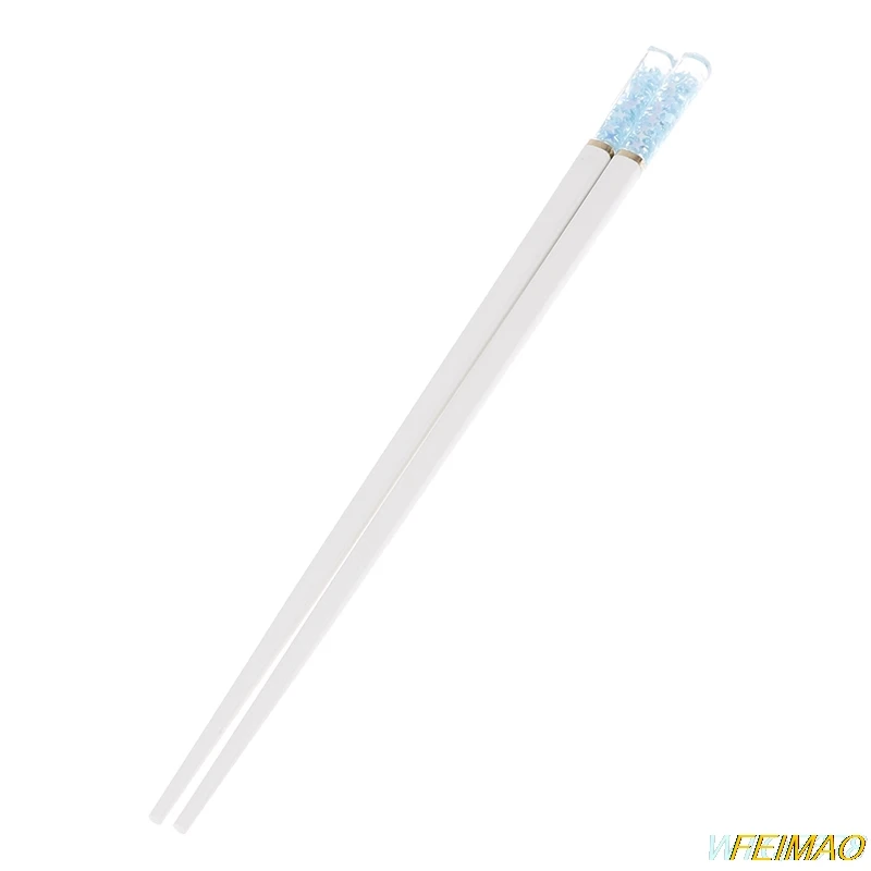 

1 Pair Shiny Stars High-End Chopsticks Food Grade Plastic Heat Resistant Anti-slip Food Stick Moisture Resistant