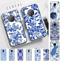 toplbpcs blue and white porcelain phone case for huawei mate 20 10 9 40 30 lite pro x nova 2 3i 7se