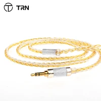 trn 8 core tc silver plated cable hifi earphone mmcx2pin connector use for trn v90 v10v20v60 v30 v80 im1 im2 x6 vx