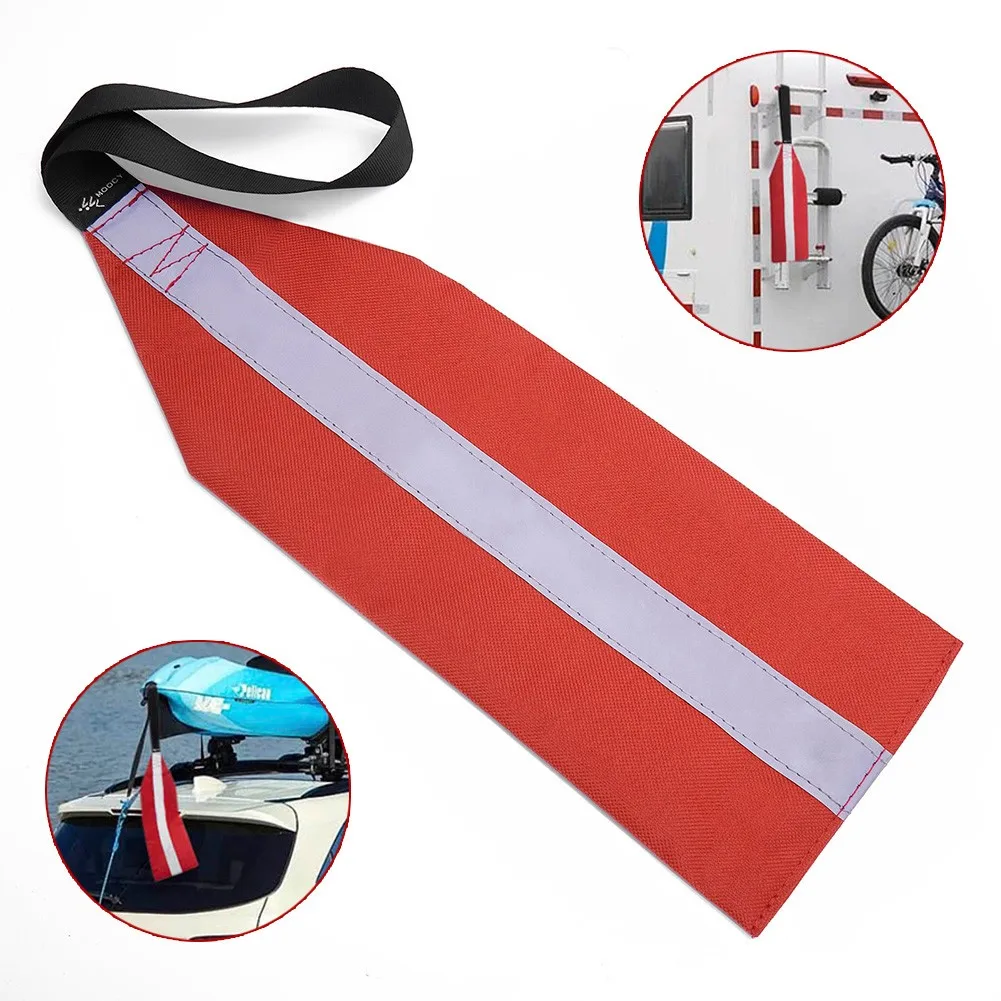 Kayak Safety Flag Canoe Kayak Accessories Towing Flag Highly Visible Durable Red Safety Flags With Lanyard Safety Equipment