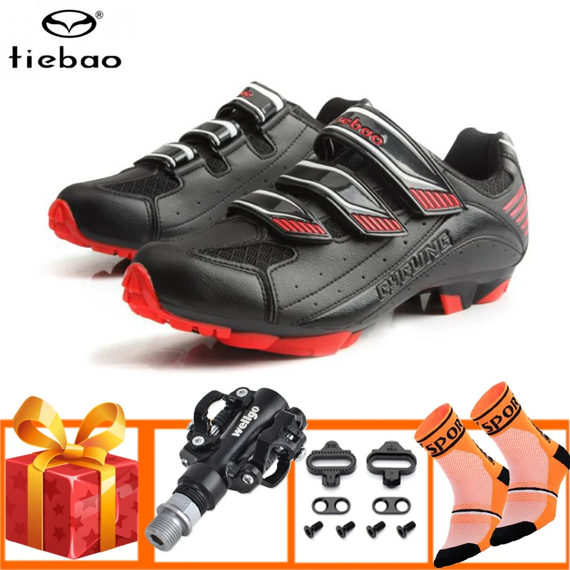 Кроссовки Tiebao мужские для горного велосипеда сникерсы с педали SPD