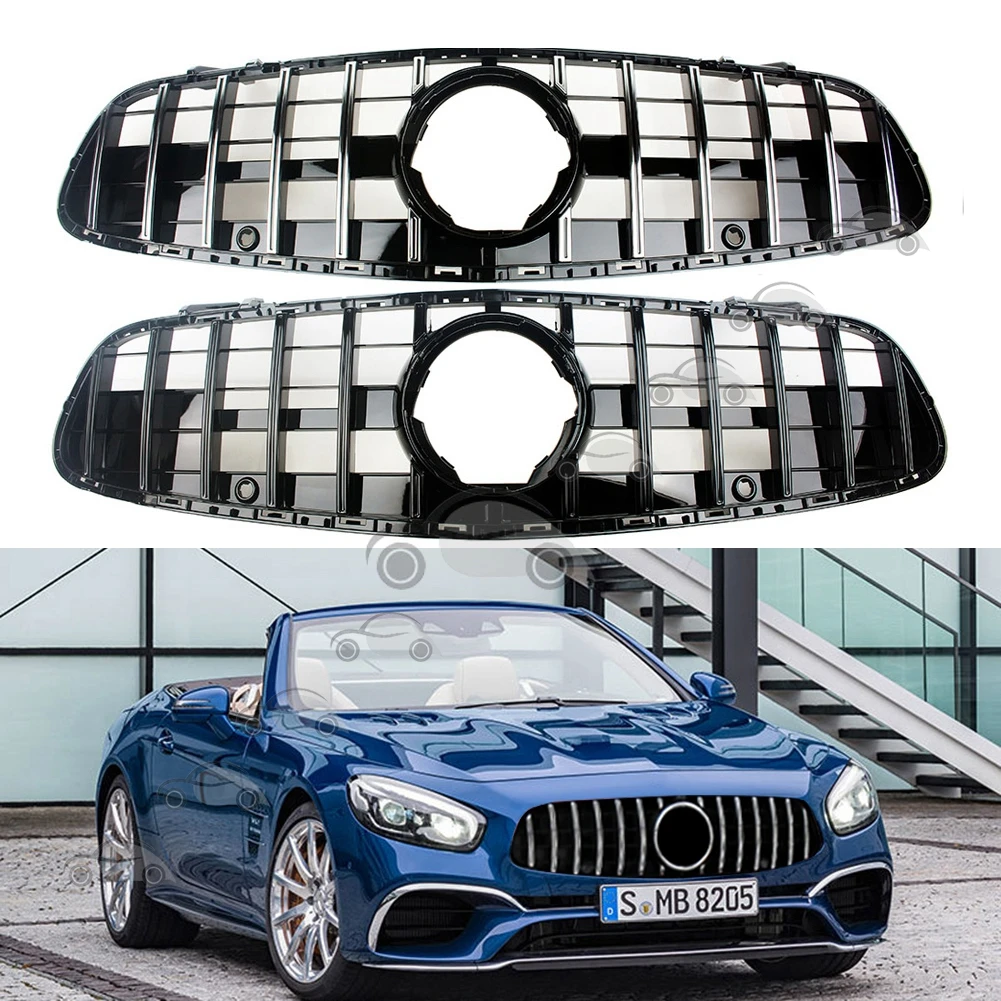 

Передний бампер гоночный гриль Заготовка решетка для Mercedes-Benz R231 SL Class 2017-2020 2021