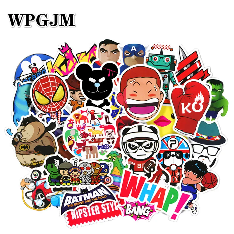 100 шт Marvel Мстители стикер с рисунком из мультфильма водонепроницаемый для