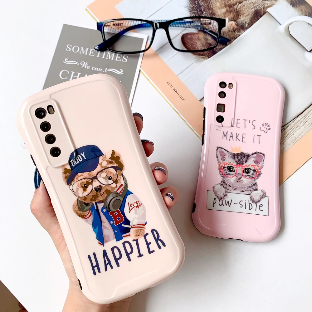 Чехол IMD Для Huawei P40 Pro Plus Lite Mate 30 Honor 30S V30 Nova 7 SE Забавный ударопрочный защитный чехол