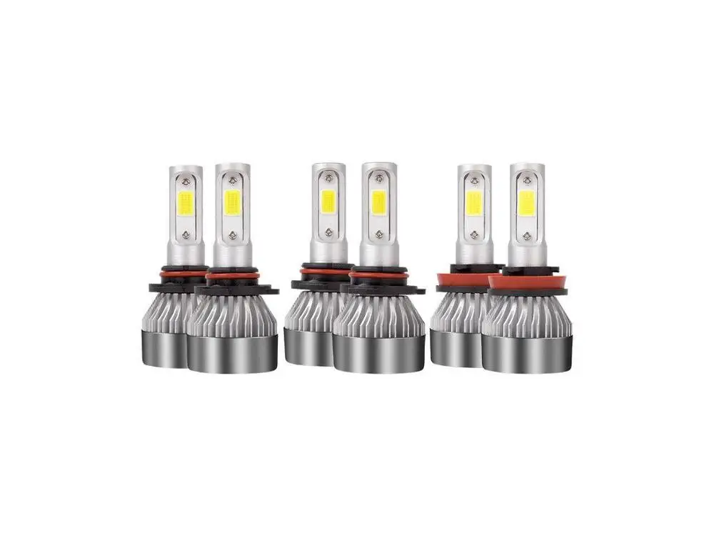 Светодиодный комплект фар 9005 + 9006 H11 72W 744750LM 6000K ближнего света Противотуманные