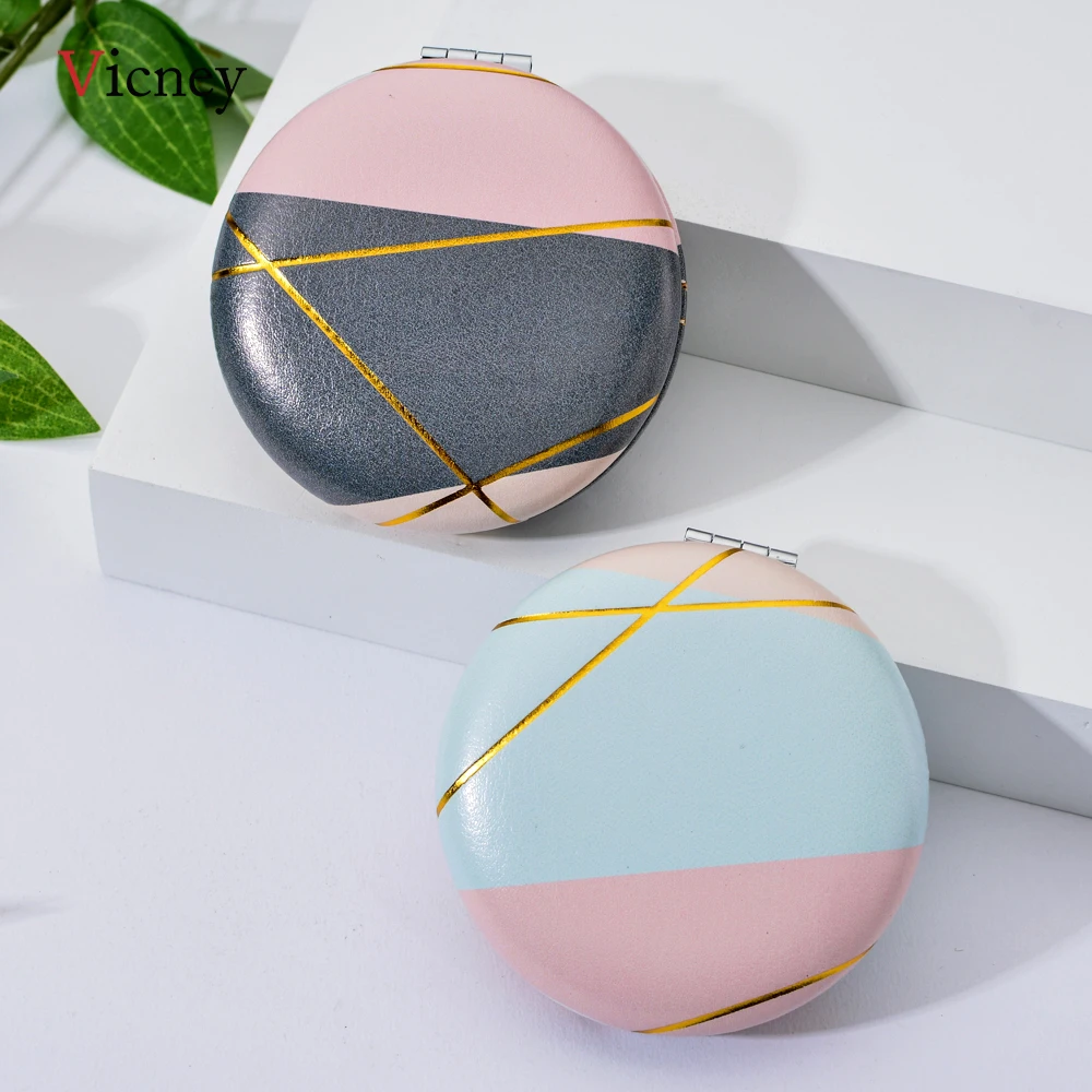 Vicney 2019 Новое двухстороннее портативное мини-зеркало для макияжа модное