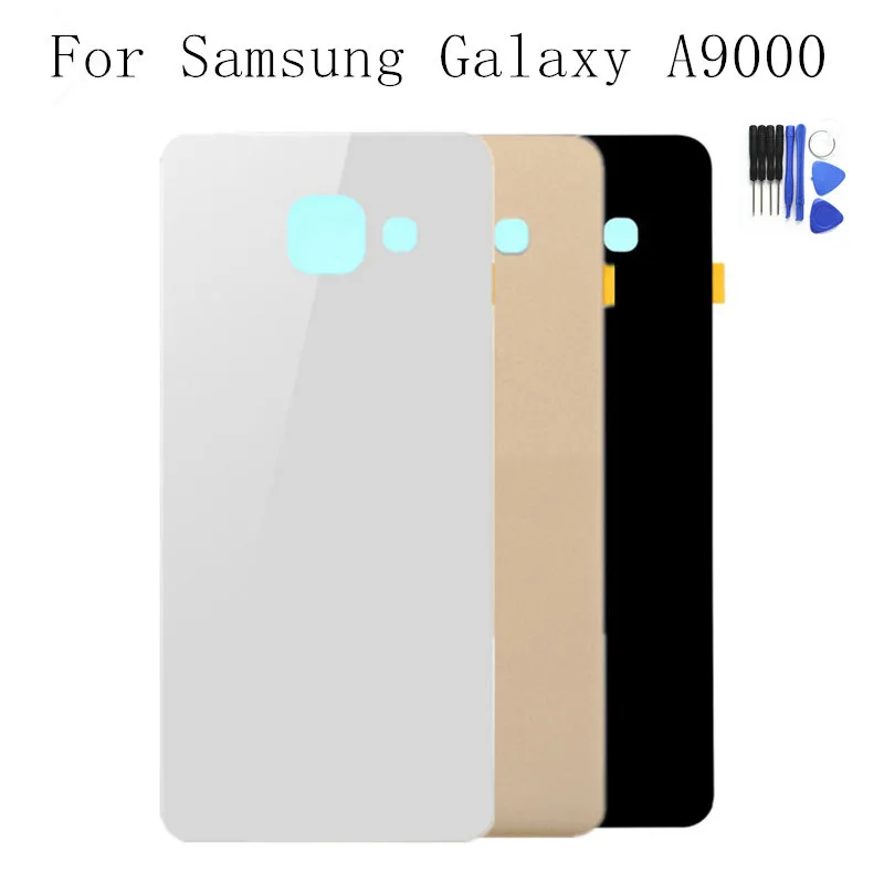 5 шт Для Samsung Galaxy A9 A9000 батарея задняя крышка стекло Корпус Задняя стеклянная дверь