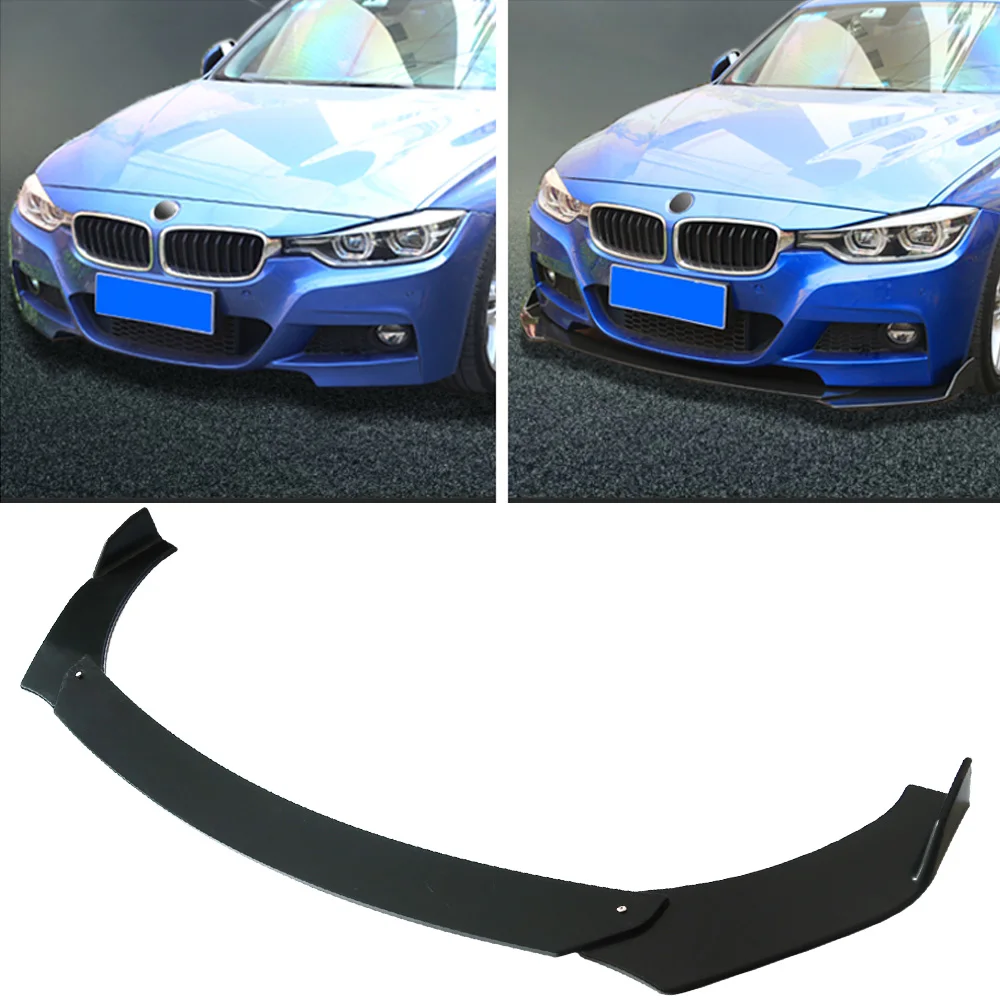 Передний бампер спойлер для подбородка ABS универсальный передний губ 3 шт.