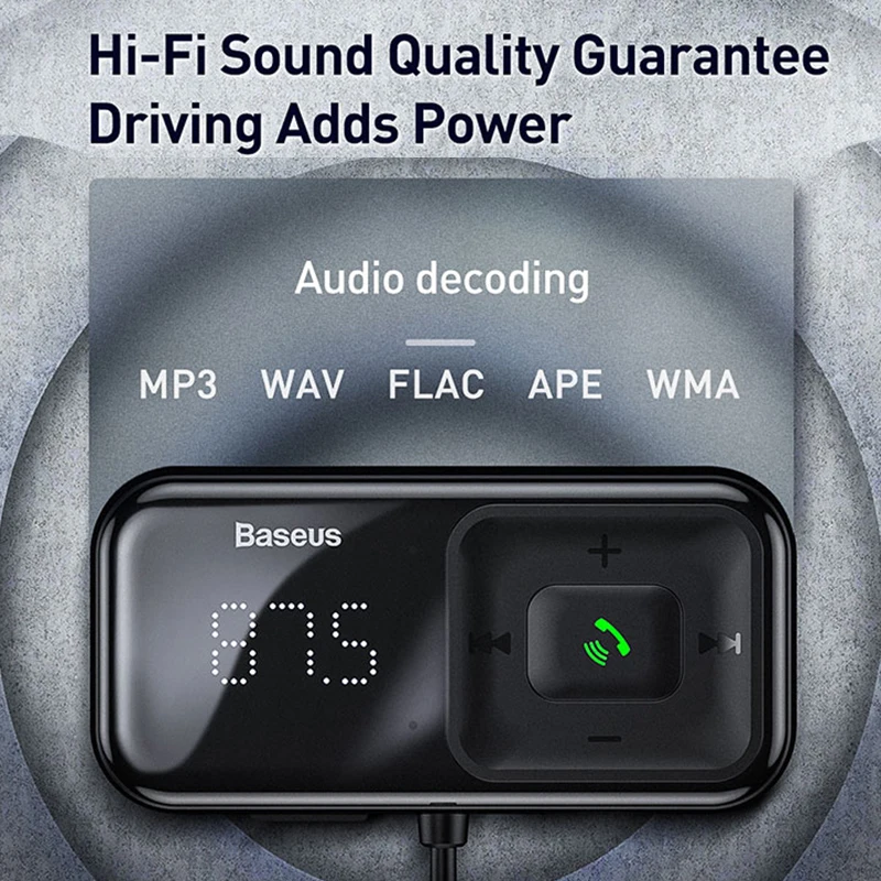 Baseus фм модулятор передатчик Bluetooth 5 0 FM 3.1A USB зарядное устройство Автомобильное