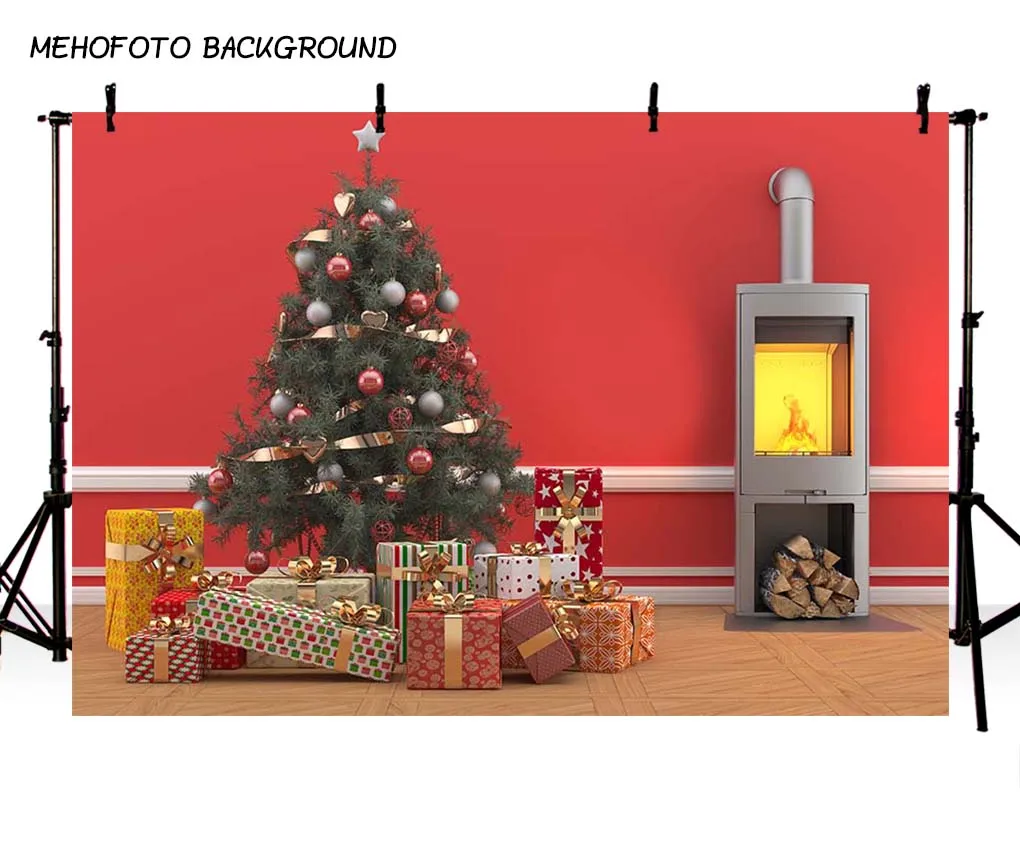 

Фотофоны Рождественский фон камин дерево зима снег окно интерьер ребенок день рождения фон для фотостудии