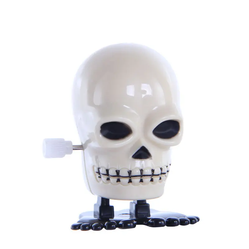 1 шт. новая детская Парикмахерская игрушка череп прыгающий на цепочке заводные