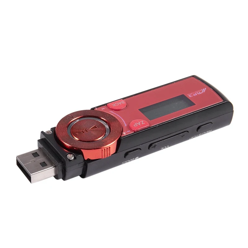 LCD USB MP3 Player FM Radio Support 16GB Micro SD / TF Card With Headphones Red | Электроника