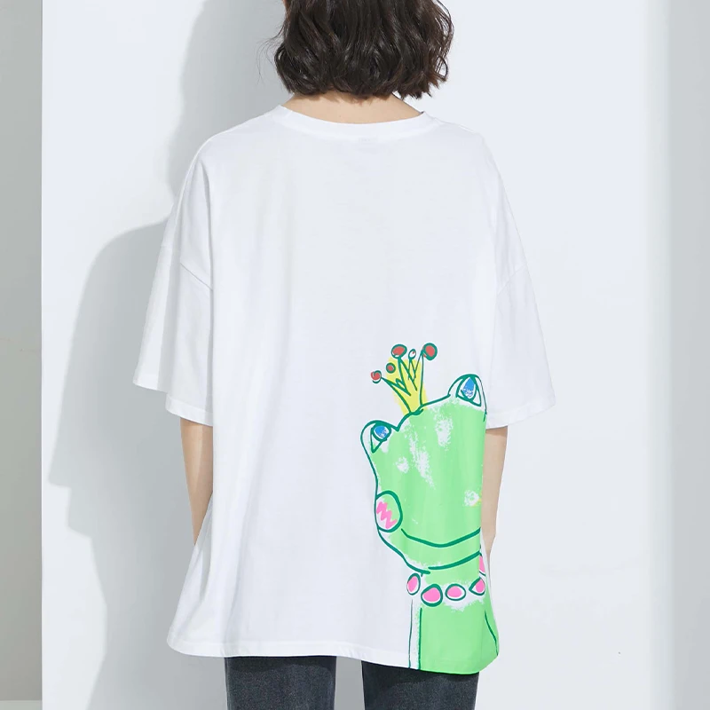 Женская футболка 2020 корейская мода Белая Футболка большой размер женская любовь