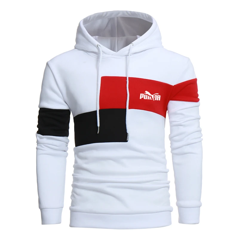 Мужская толстовка с капюшоном весна осень 2020 Повседневная Толстовка лоскутные