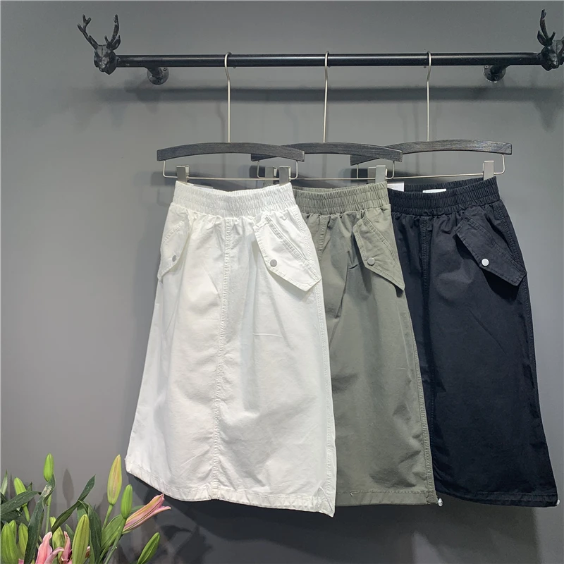 

DM001 Весенняя женская юбка с высокой талией и карманами, трапециевидная длинная юбка, Повседневная Женская Однотонная юбка