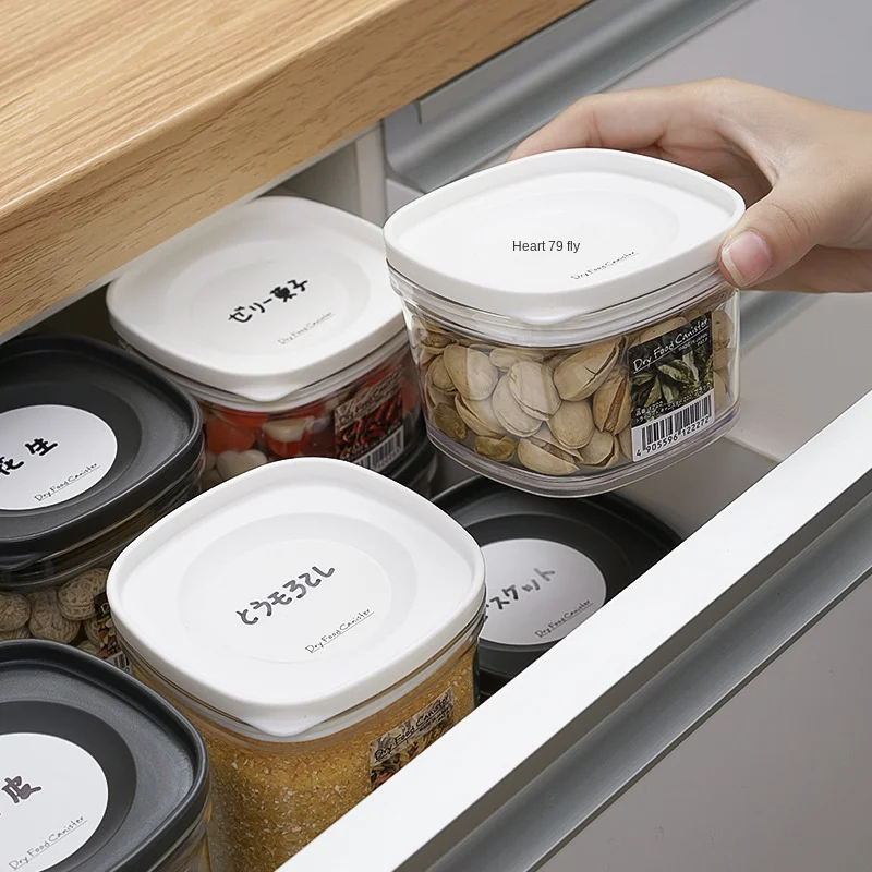 

Plastic food storage container kitchen Transparent storage sealed tank Tea and grain storage mini storage containers