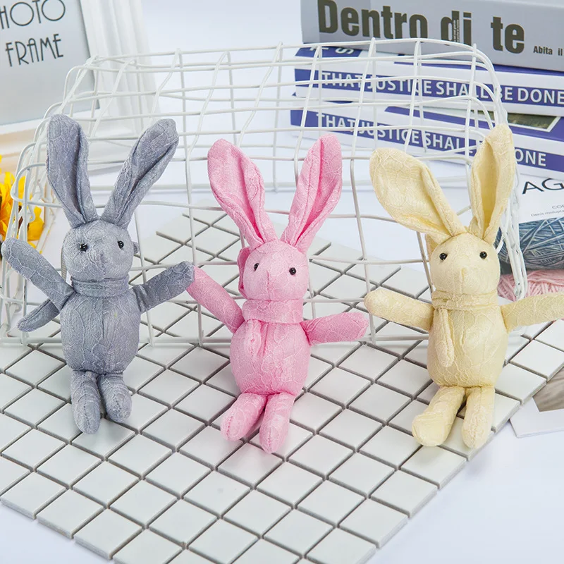 

21cm Fashion Soft Stuffed Animals Kids New Lace Rabbit Cute Cartoon Plush Toy Stuffed Animal Dolls Children Birthday Gift