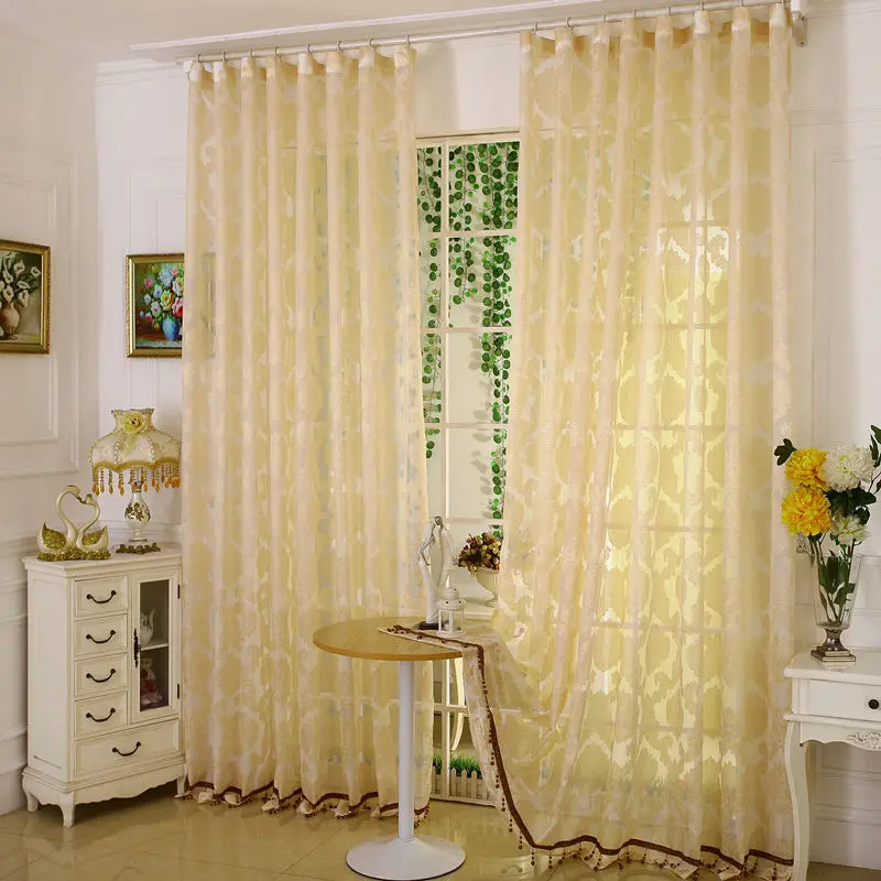 

1pcs New Semi-blackout Curtains Finished Thickened Living Room Bedroom Balcony Sunscreen Curtain Jacquard Window Screen F8343