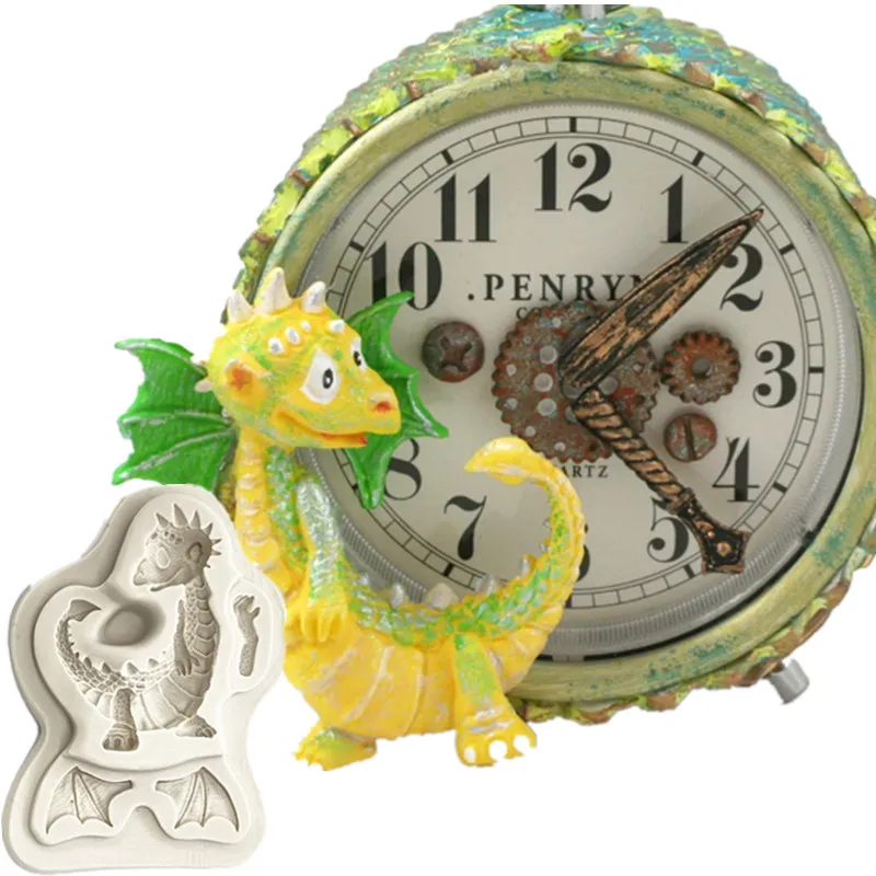 1 шт. летающие дракон формы торт помадкой украшая инструменты силиконовая форма