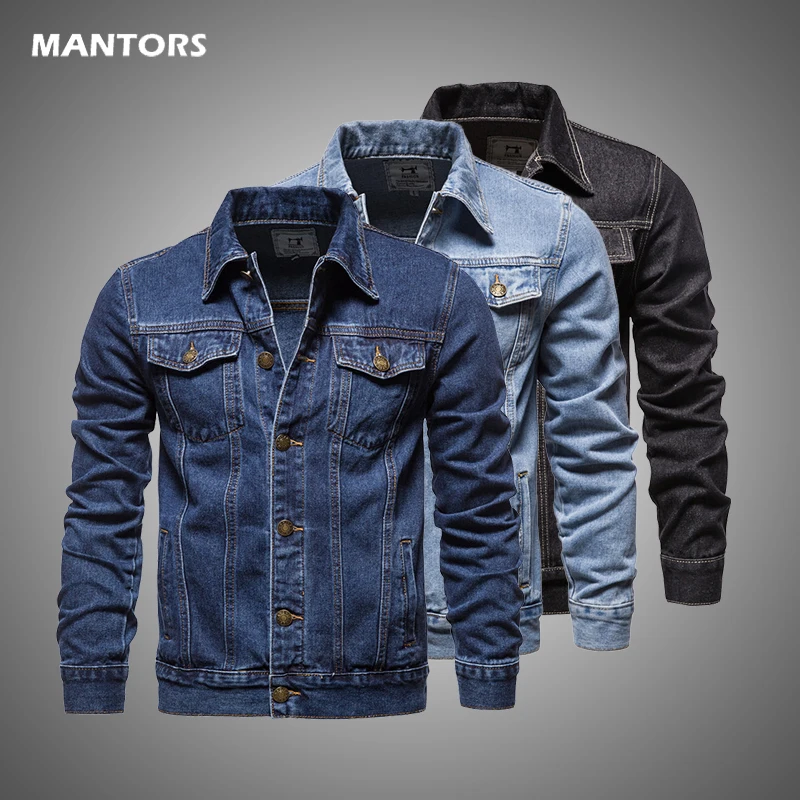 Куртка мужская джинсовая Повседневная Уличная куртка-бомбер из денима