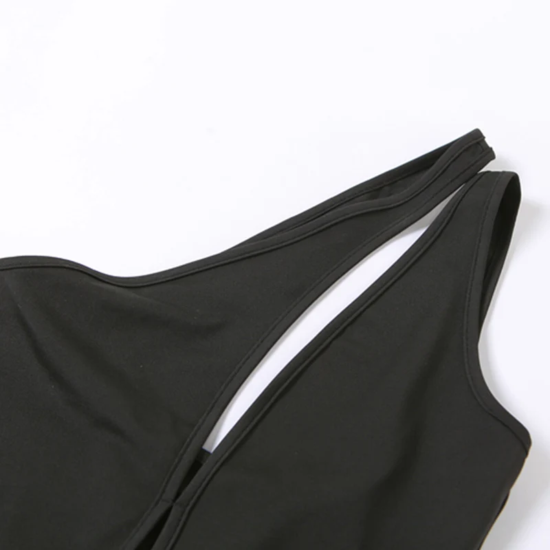 

Plugalong Skinny Sportswear Overalls For Women 2021 Off Shoulder Sexy Female Jumpsuit Cut Out Rompers Streetwear Bodysuit Summer