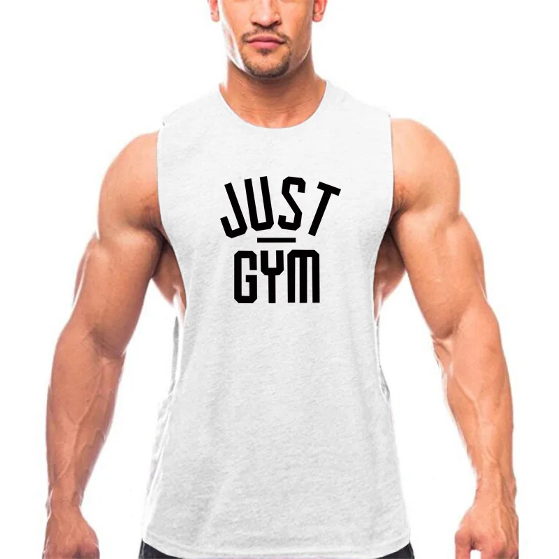 

Brand Fitness Drop Armhole Tank Top Men Gym Clothing Canotte Bodybuilding Tanktop Sleeveless Shirt Workout Vest