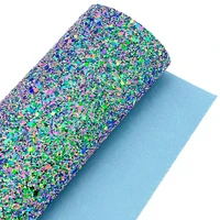 sequins multicolored chunky glitter faux leather elastic backing for hair bows pursesdiy accessories