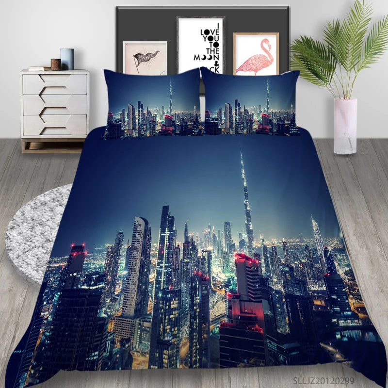 

Home Textile 3D Architecture Print Bedding Set King Size Duvet Cover Set Luxury Highend Kids Adult Teen Bedroom Decor