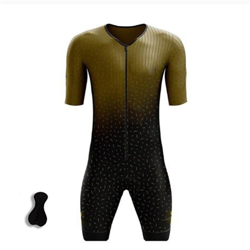 

Men bicycle Team Sublimation Printing Cycling Skin suit, Breathable Short Sleeves Bicycle Speed Suit, Cycling Triathlon Jumpsuit